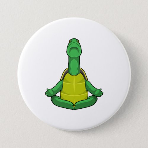 Turtle at Yoga Meditation Button