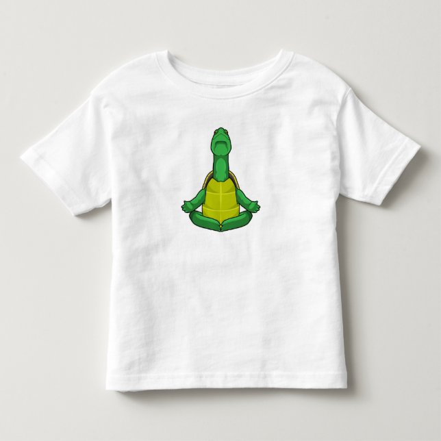 Turtle at Yoga Meditation Toddler T-shirt (Front)