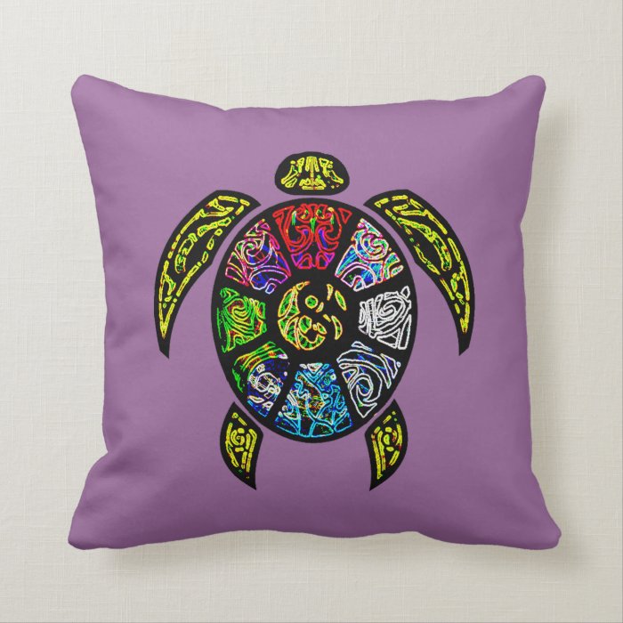 Turtle Ba Gua Throw Pillow