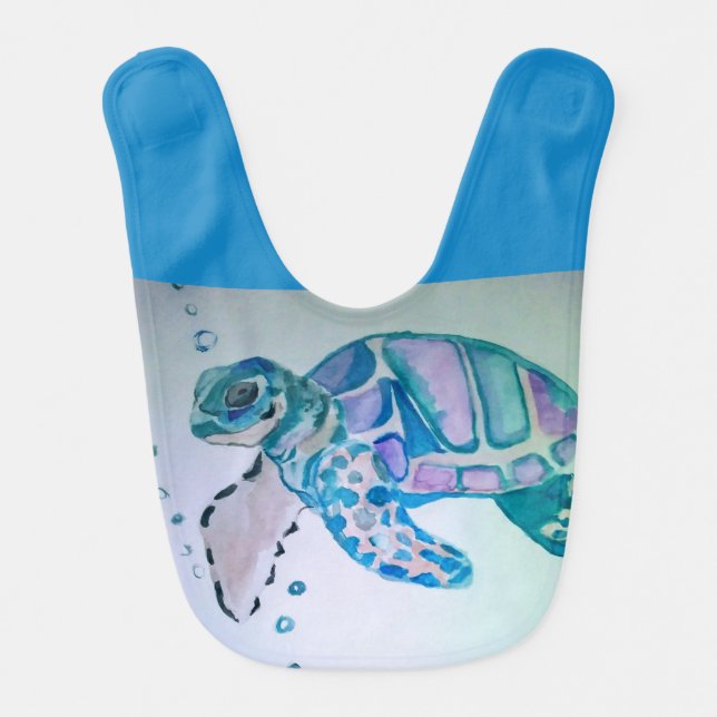 turtle baby bib (Front)