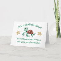 Turtle Baby Shower Card