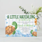 Turtle Baby Shower Invitation Invite (Standing Front)