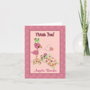 TURTLE Baby Shower Thank You Card (FOLDING) OUP