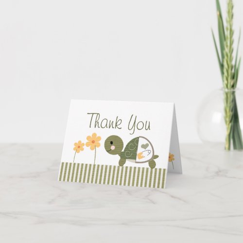 Turtle Baby Shower Thank You Cards Notes