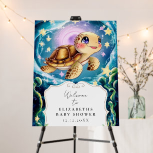 Turtle Baby Shower Welcome Sign