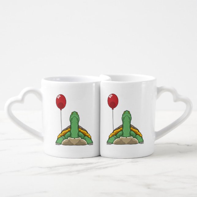 Turtle Balloon Coffee Mug Set (Front Nesting)