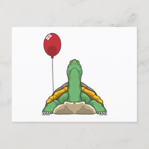 Turtle Balloon Postcard