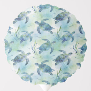 Turtle Balloon, Watercolor Sea Turtle Party Balloon