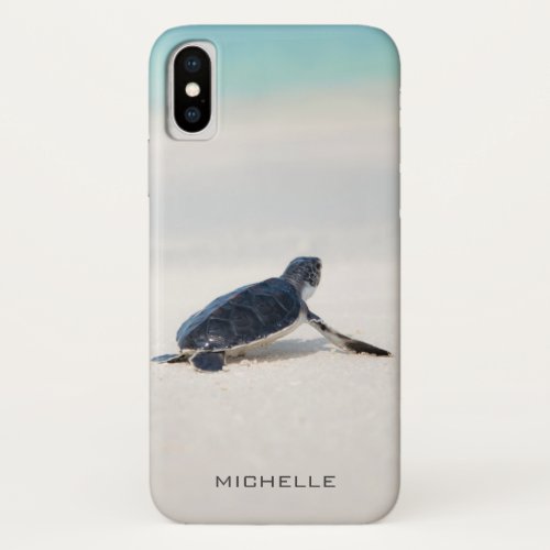 Turtle Beach Journey Personalized Name  Nature iPhone XS Case