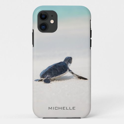 Turtle Beach Journey Personalized Name  Nature iPhone 11 Case