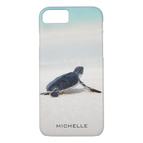 Turtle Beach Journey Personalized Name  Nature iPhone 87 Case