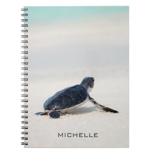 Turtle Beach Journey Personalized Name  Nature Notebook