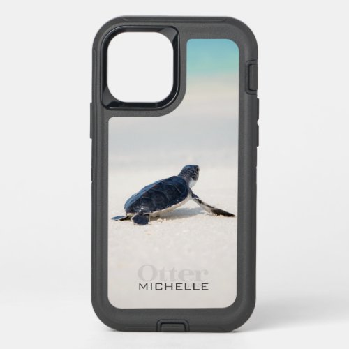 Turtle Beach Journey Personalized Name  Nature OtterBox Defender iPhone 12 Case