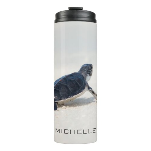 Turtle Beach Journey Personalized Name  Nature Thermal Tumbler