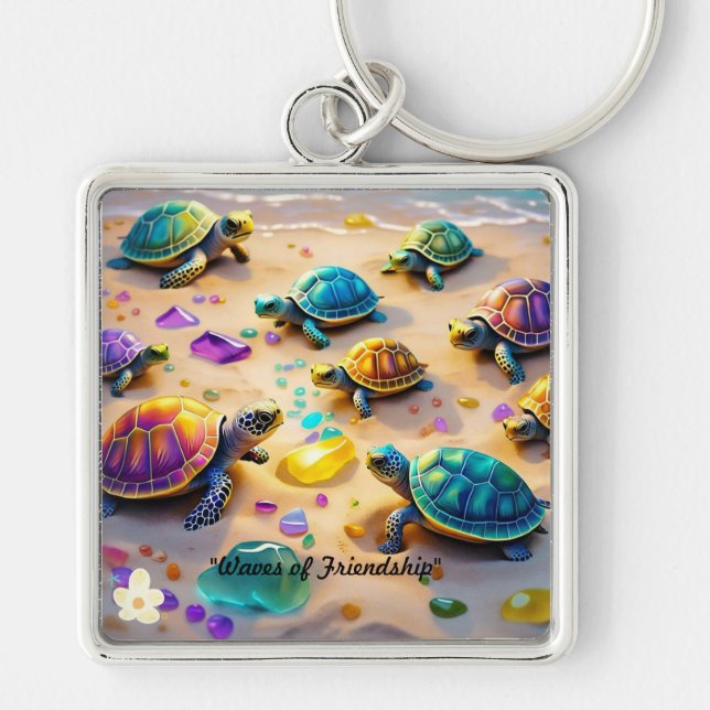 "Turtle Beach Party" Keychain (Front)