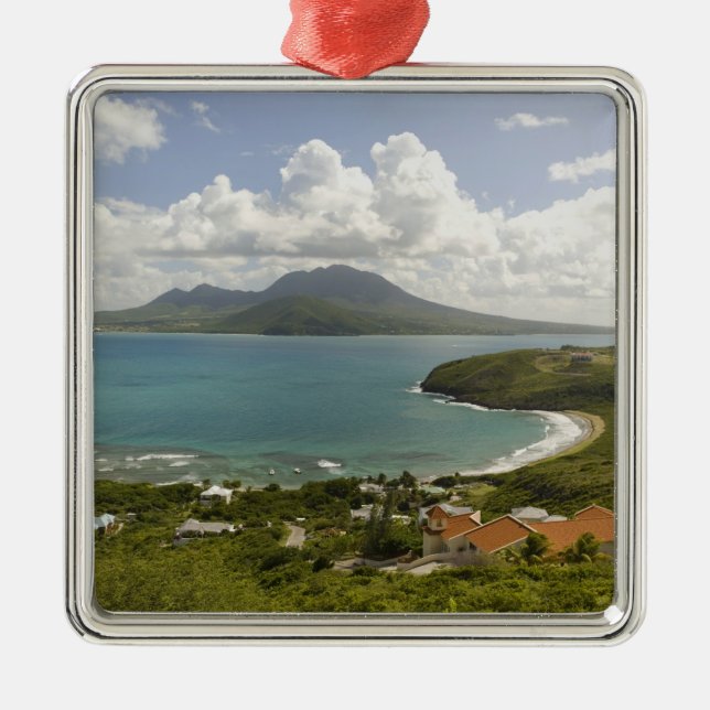 Turtle Beach, southeast peninsula, St Kitts, Metal Ornament (Front)