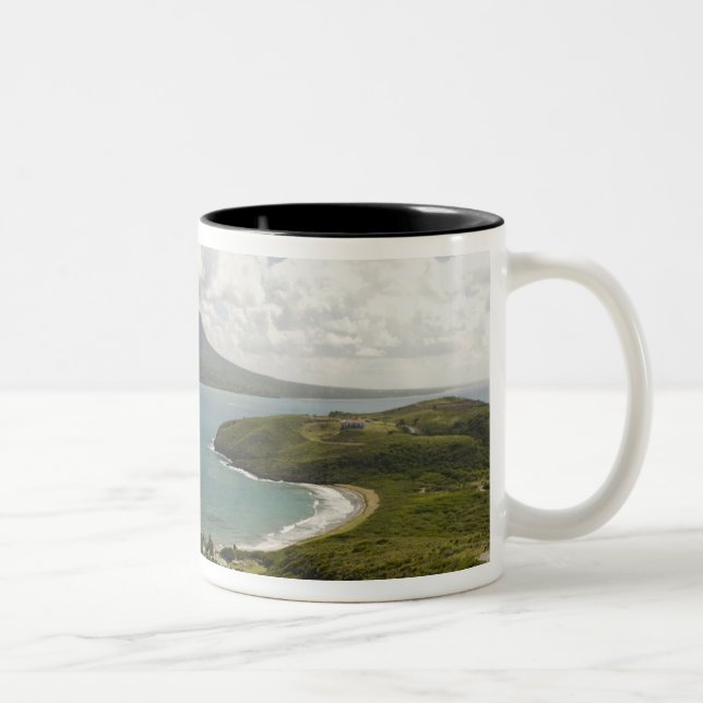 Turtle Beach, southeast peninsula, St Kitts, Two-Tone Coffee Mug (Right)