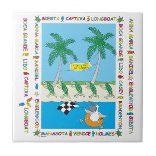 Turtle Beaches Ceramic Tile