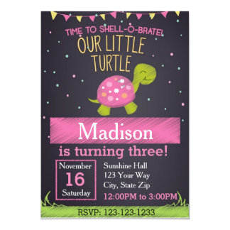 The Pink Sea Turtle Invitations 7