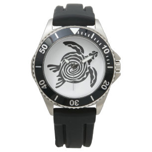 TURTLE. BLACK DECORATIVE TURTLE WATCH