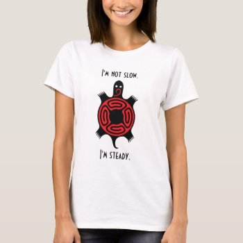 Turtle Black & Red Basic T-shirt by BaileysByDesign at Zazzle