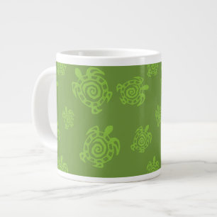 Turtle Blue Pattern Giant Coffee Mug