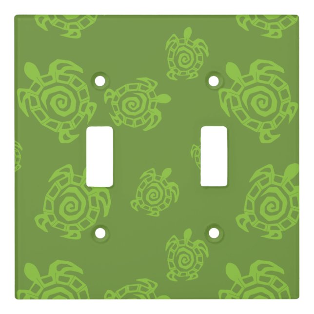 Turtle Blue Pattern Light Switch Cover (Front)