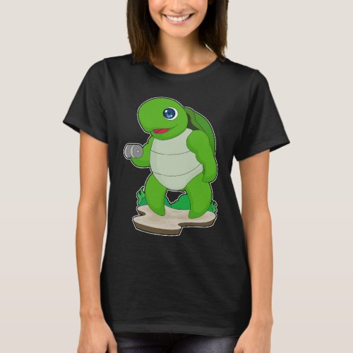 Turtle Bodybuilding Dumbbell T_Shirt