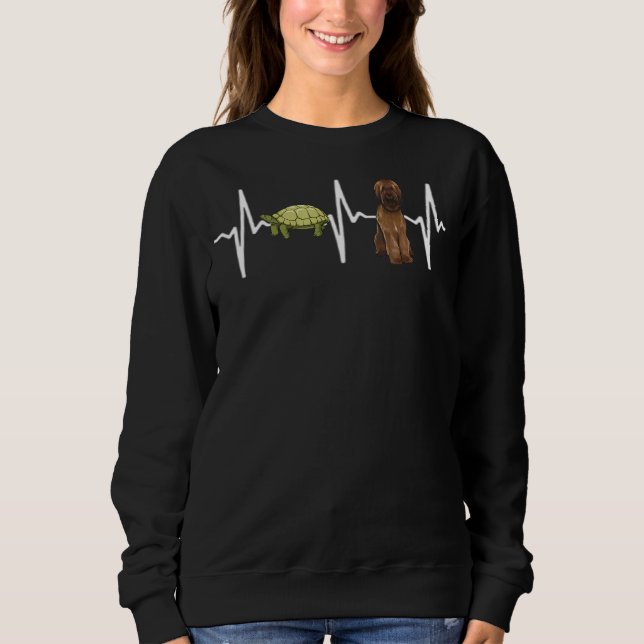 Turtle Briard Heartbeat Dog Sweatshirt (Front)