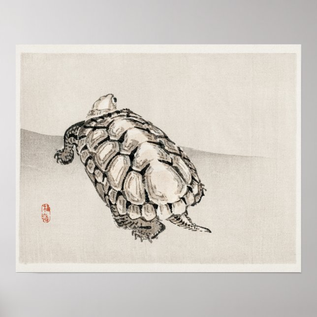 Turtle by Kōno Bairei (1844-1895) Poster (Front)