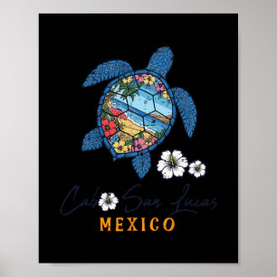 Turtle Cabo San Lucas Mexico Vacation Summer Men W Poster