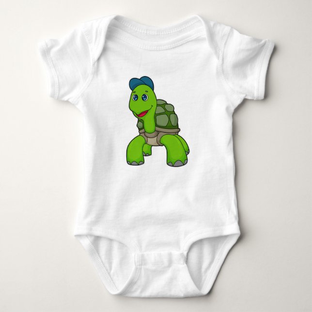 Turtle Cap Baby Bodysuit (Front)