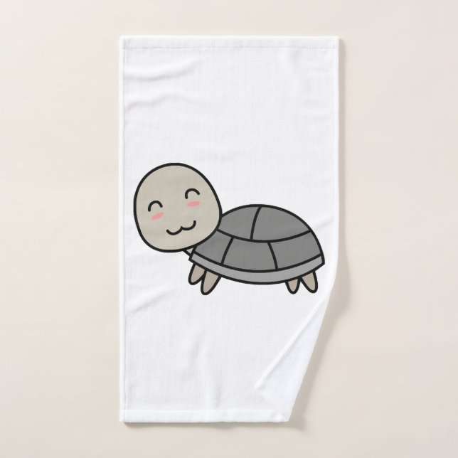 Turtle cartoon animal hand towel  (Hand Towel)