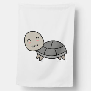 Turtle cartoon animal house flag