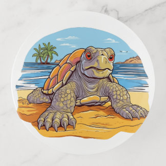 Turtle Cartoon beach Trinket Tray