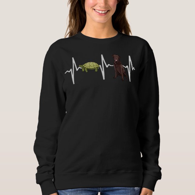 Turtle Chesapeake Bay Retriever Heartbeat Dog Sweatshirt (Front)