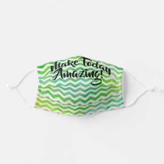 Turtle Chevron Watercolor Protective Fabric Mask