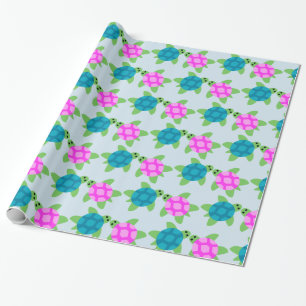Turtle Chillaxing Design - Glossy Wrapping Paper, Paper