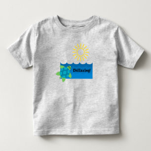Turtle Chillaxing Design - Toddler Fine Jersey T-S T-shirt