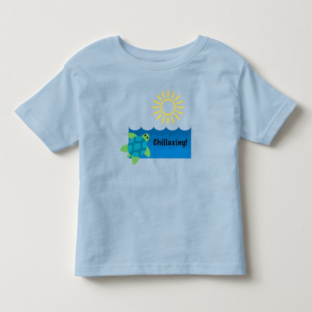 Turtle Chillaxing Design - Toddler Fine Jersey T-S Toddler T-shirt (Front)