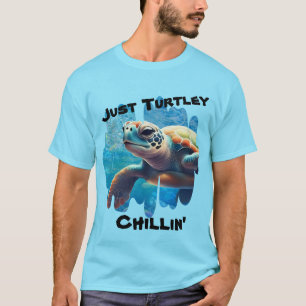 Turtle Chillin' Sea Turtle Close-Up T-Shirt