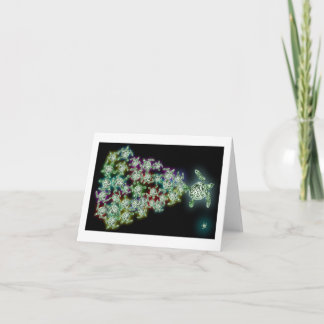 Turtle Christmas Tree Holiday Card