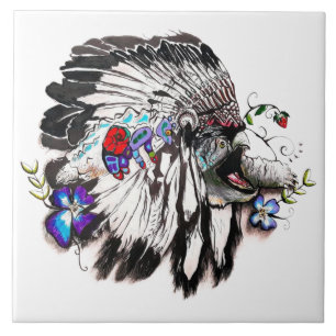 Turtle Clan – Native American Fine Cultural Ceramic Tile