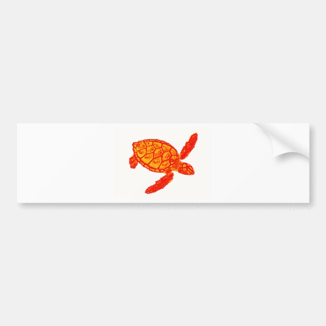 Turtle color bumper sticker (Front)
