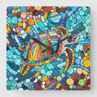 Turtle Colorful mosaic art