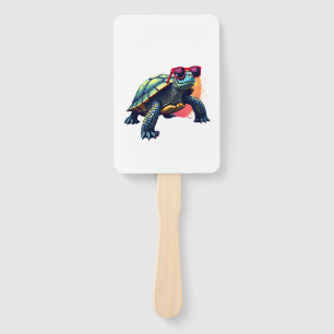 Turtle Colorful Turtle Outfit Mens Turtle Lover Tu Hand Fan
