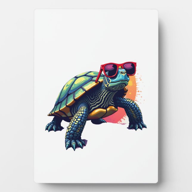 Turtle Colorful Turtle Outfit Mens Turtle Lover Tu Plaque (Front)