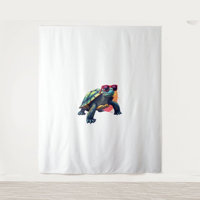 Turtle Colorful Turtle Outfit Mens Turtle Lover Tu Tapestry (Front)