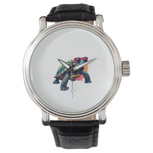 Turtle Colorful Turtle Outfit Mens Turtle Lover Tu Watch