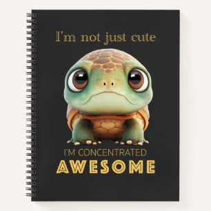 Turtle Concentrated Awesome Cute Adorable Funny Notebook